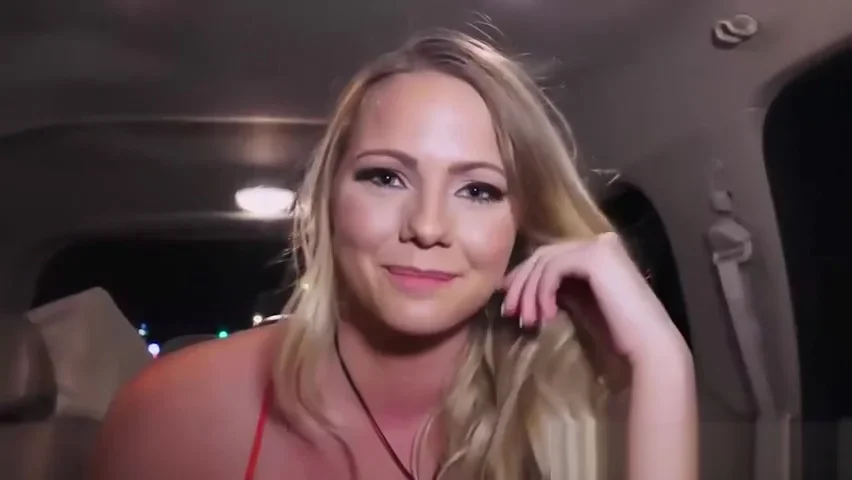 Perfect babe Lilly Sapphire rides massive cock in a car