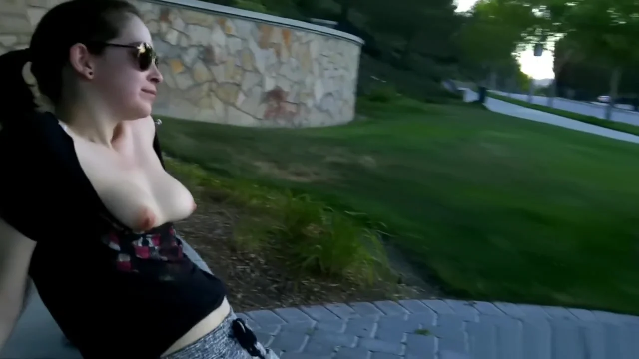 Nadia Flashes In The Streets Of So Cal