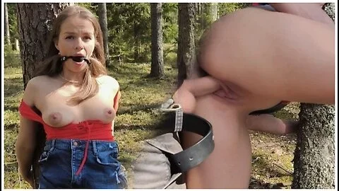 Swife Katy - The Sluts Husband Tied Her To A Tree For Cheating, And I Was Passing By, Fucked Her And Saved Her!