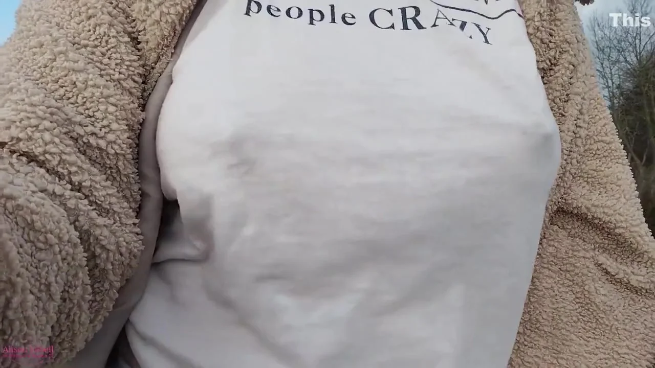 Boobwalk: Walking Braless In See Through Shirt And Stripping Naked During Walk