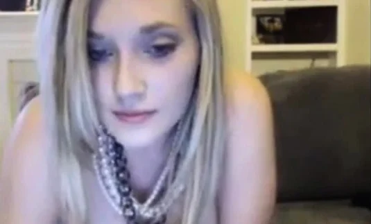 Blonde Webcam Girl's Anal Dildo Show