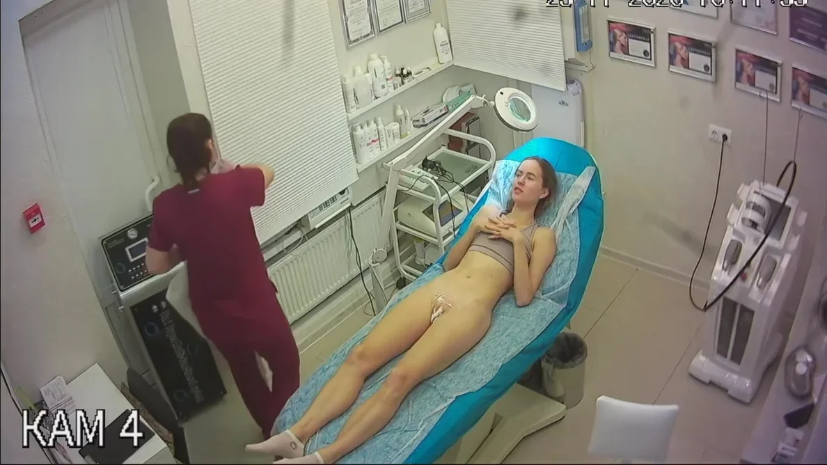 Slim Russian Girl At Depilation
