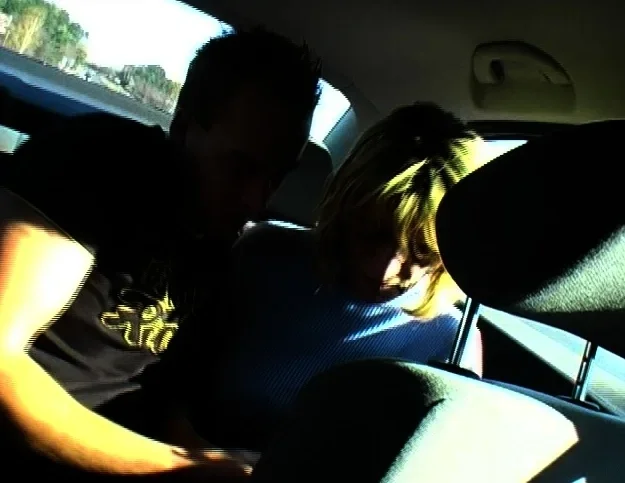 SEXY MOM 62 redhead mature in a car with a young man