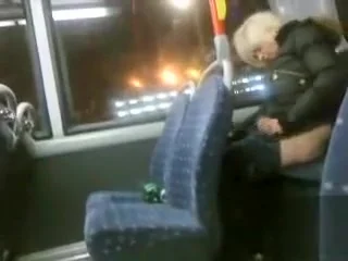 blonde madam pissing in the back of the bus