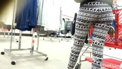 Sexy milf in spandex nice ass at target