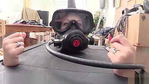 Bondage girl in cage