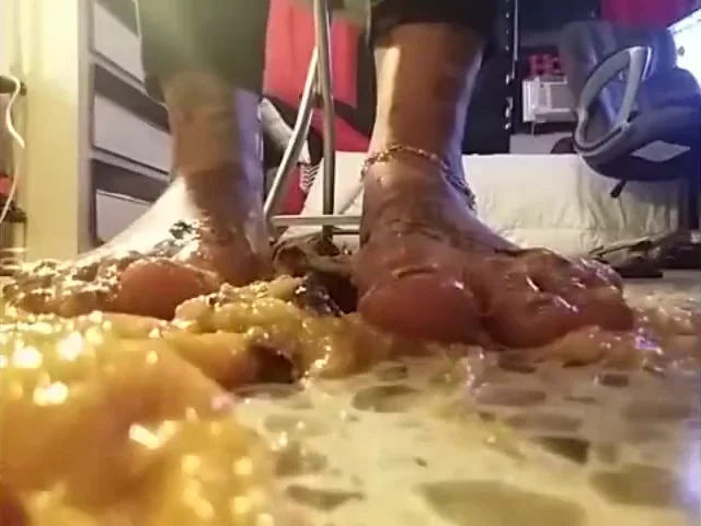 Best FootFetish Food Squishing Video Clip Compilation Giant Banana/Honey/&