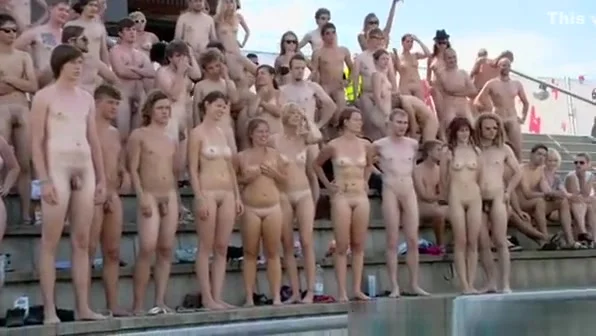Naked on stadium