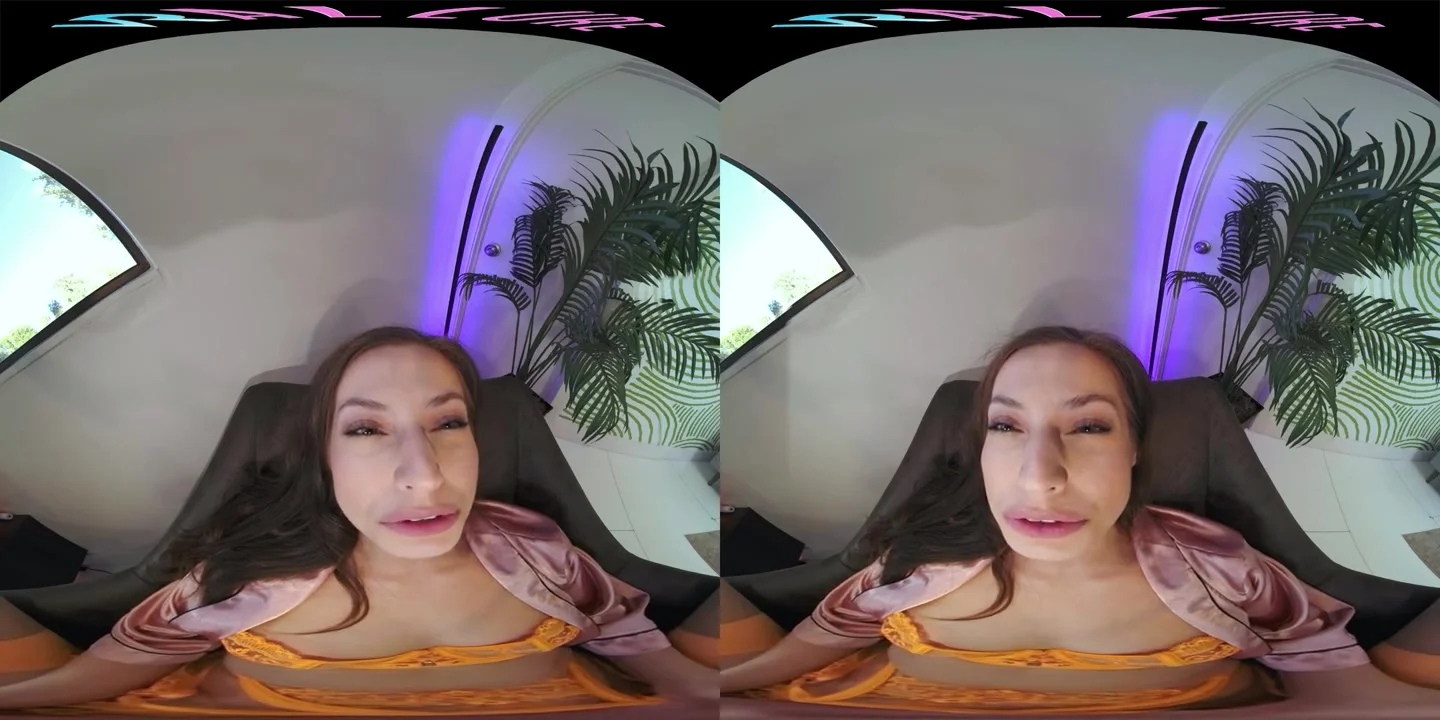 Sexy brunette wakes up horny and wants you to fuck her in virtual reality