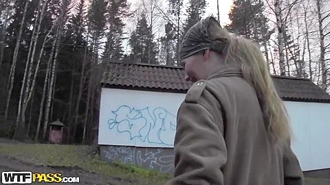 Evelina Juliet in lusty amateur fuck video filmed in the woods