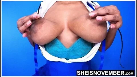 4k 60fps All Black Gigantic Nipples, Areolas, & Titties With Panties Exposed