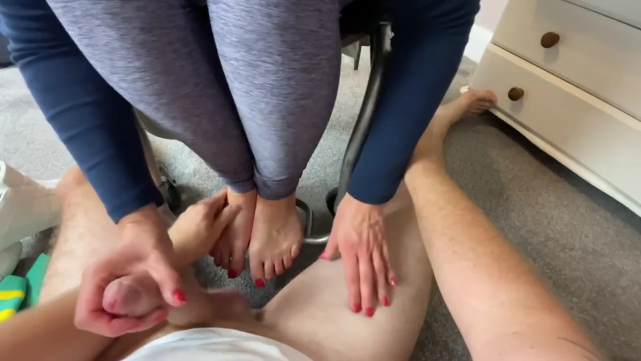 Wheelchair Girl Lets Foot Boy Cum On Her Feet