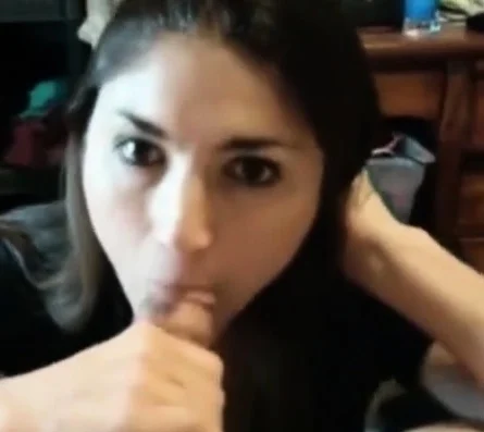 Perfect Cute Brunette Deepthroat And Swallow