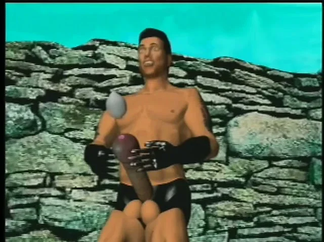 Wild cartoon dudes with huge cocks get into some nasty anal action