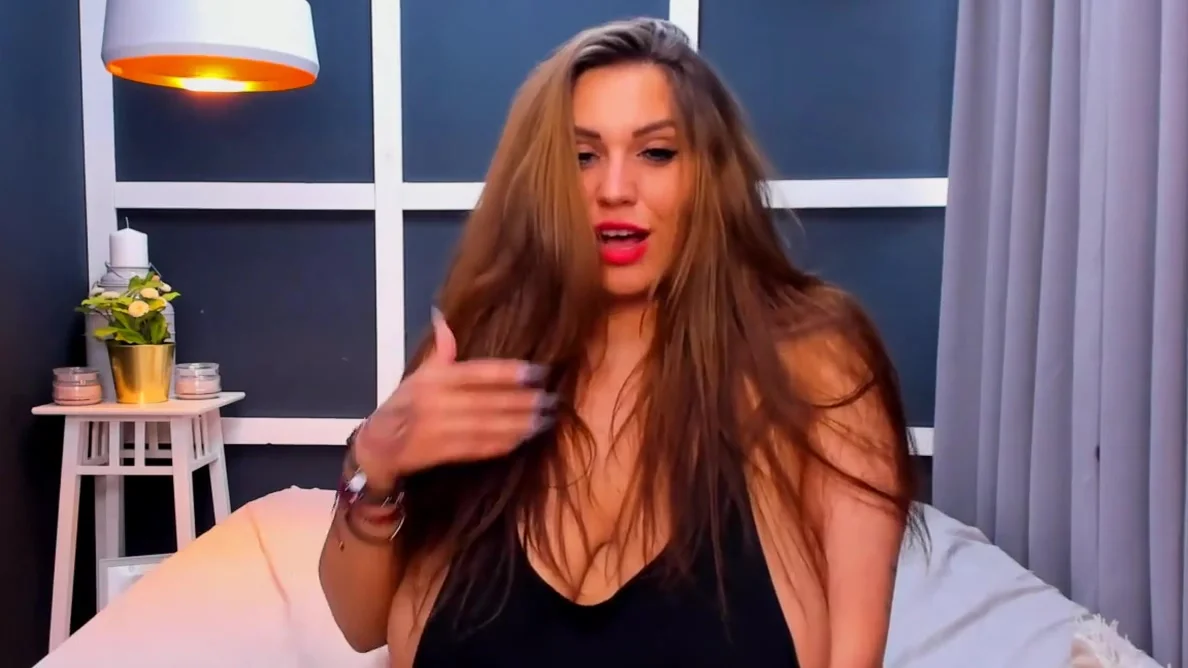 Big Tits Latina Beauty Wanks on the Bed with Her sex Toys