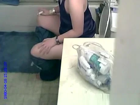 Caught in the bathroom