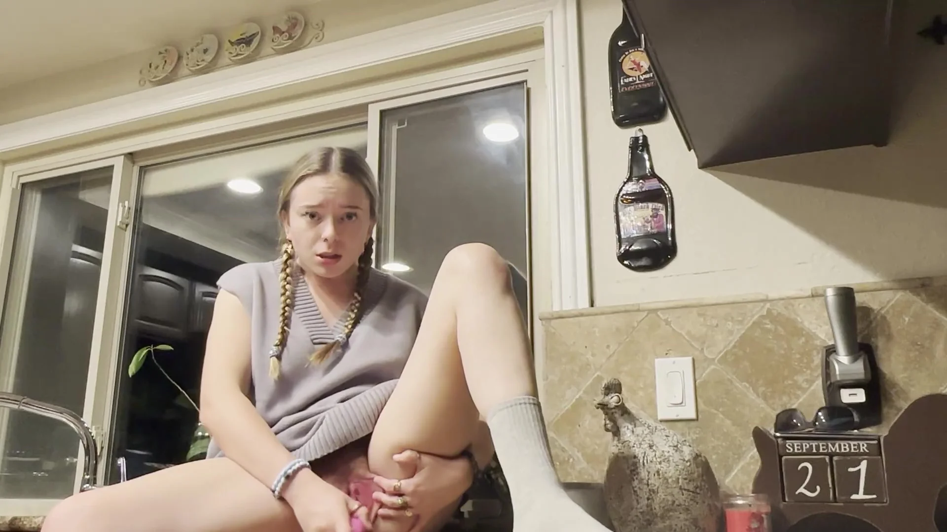 Kitchen Spanking For The Horny Slut