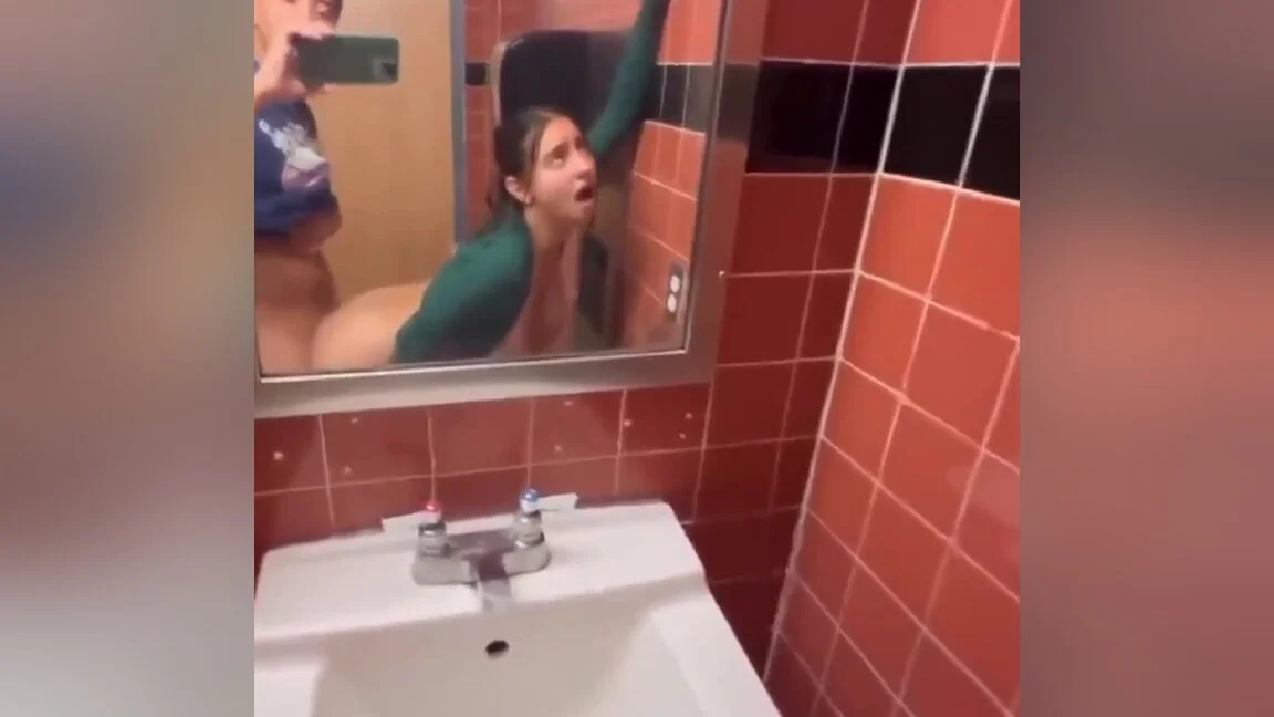 Fucked Big Titty teen 18+ On A Public Toilet