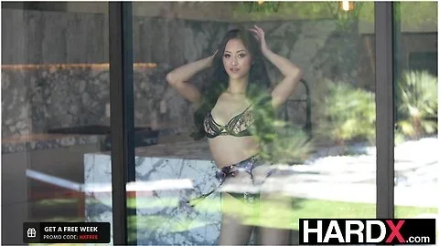 Gorgeous Asian Babe Passionately Fucked In The Ass - HardX