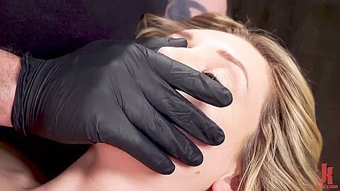 BDSM babe toyed and whipped by CMNF master after casting