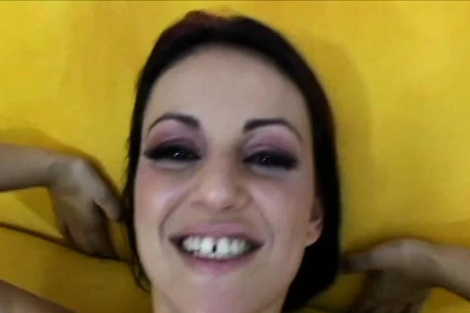 Trashy brunette Naudia Nyce takes a hard prick up her butt POV style