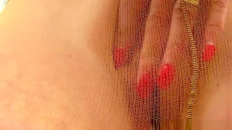English Milf Fiona Rubs Her Pantyhosed Cunny