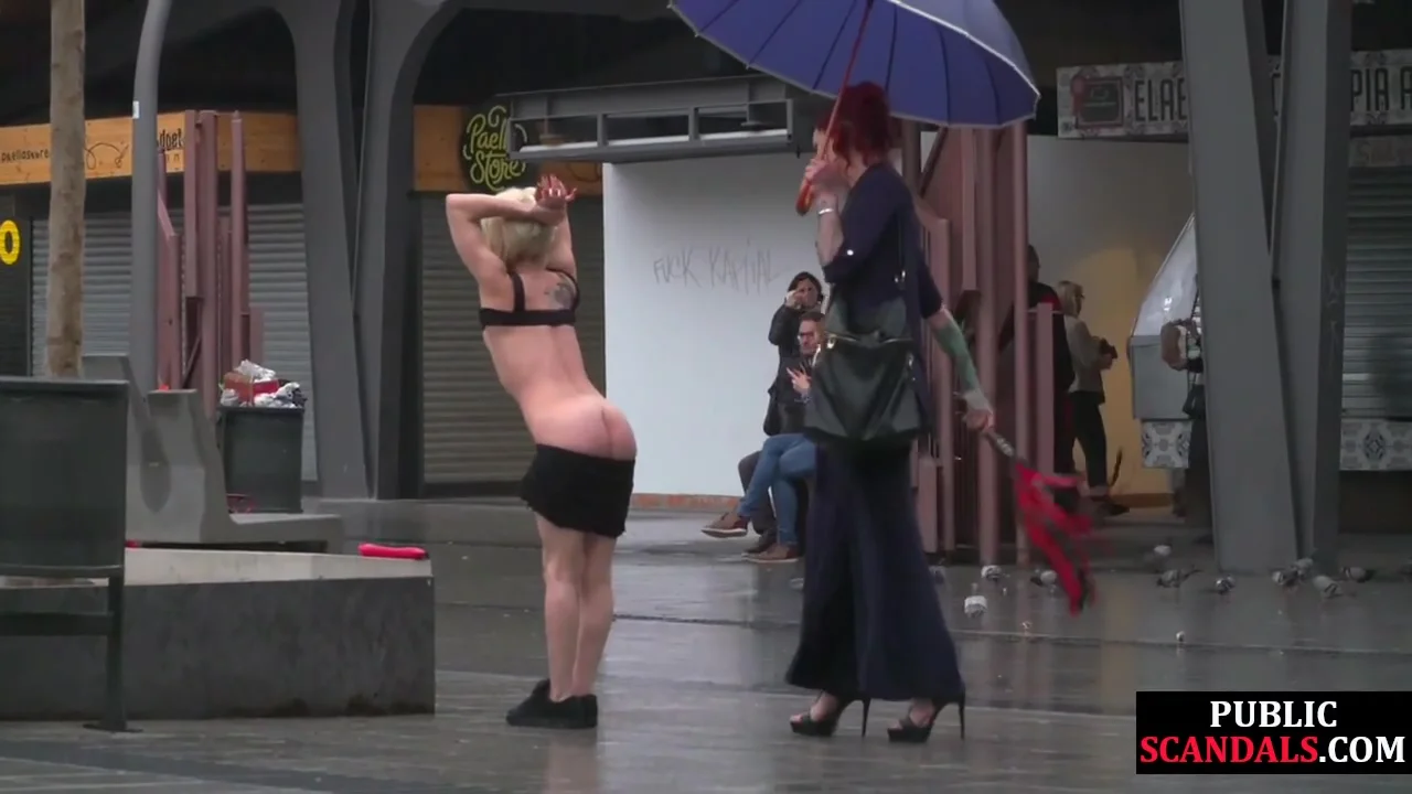 Female Servant Whipped Outdoor By Redhead Femdom Lady