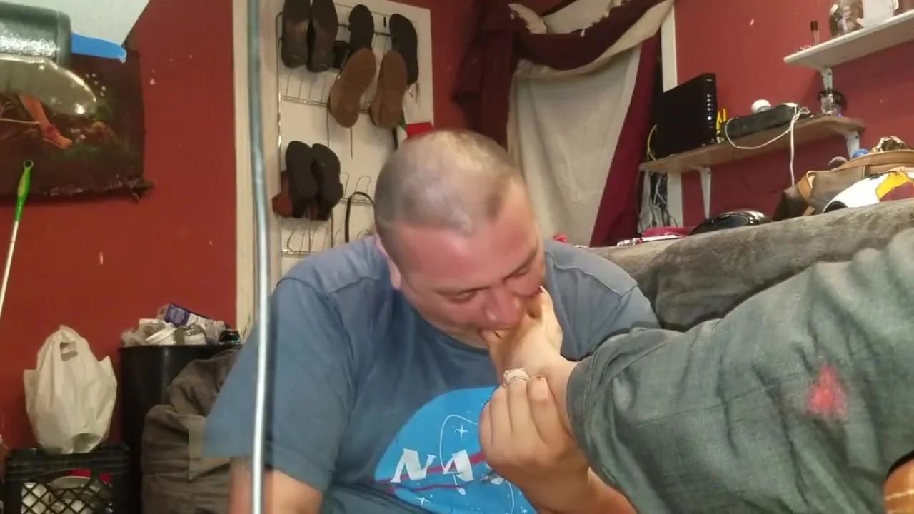 Licking chocolate off my friends HOTTass feet