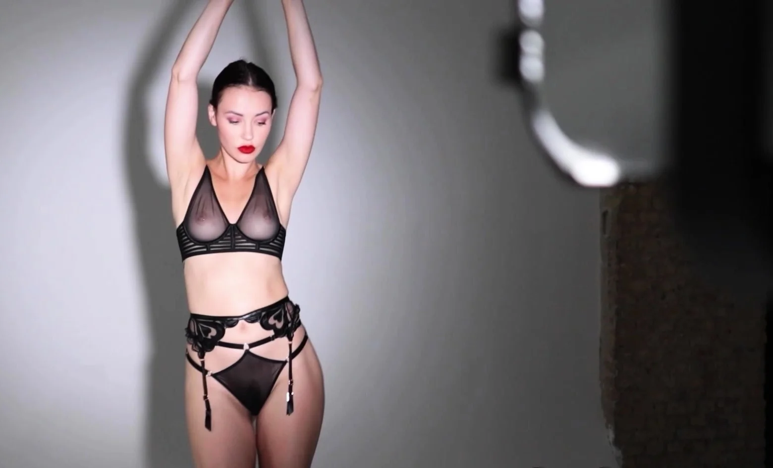 Stunning Elilith Noir posing in lingerie