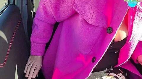 Wife Plays With Her Pussy While On A Drive