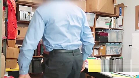 Young babe pounded by security guard