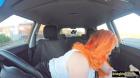 Busty Redhead Woman Fucked By Driving Instr - Chloe Davis