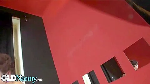 OLDNANNY Horny Grandma Playing With Cock And With Strapon