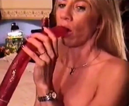 Biggest dildo deepthroat ever