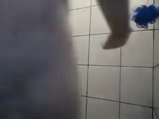 Naked Woman Filmed in the Shower