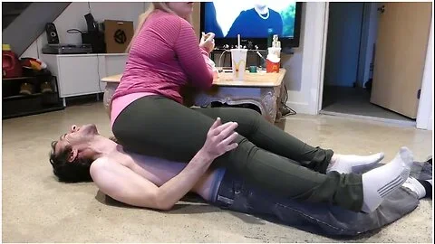 Mistress Snacks While Slave Cracks