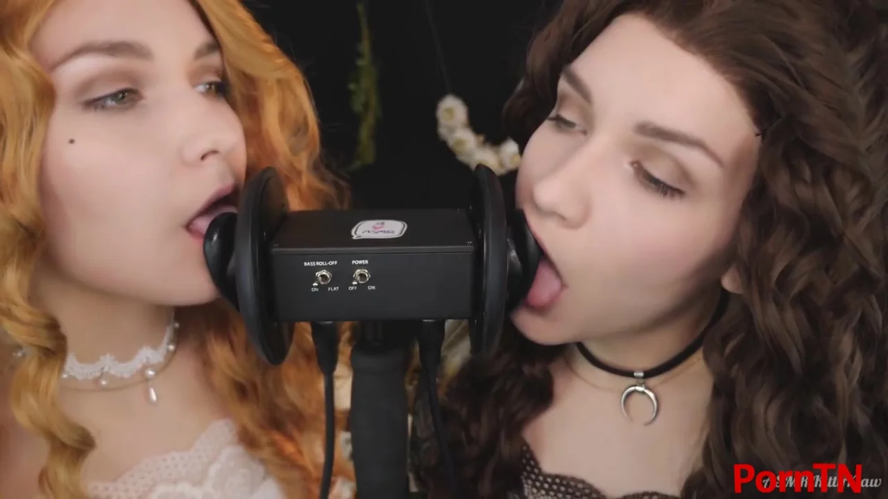 Kittyklaw Asmr - Patreon Asmr Fake twin Witches - Ear Licking - Mouth Sound