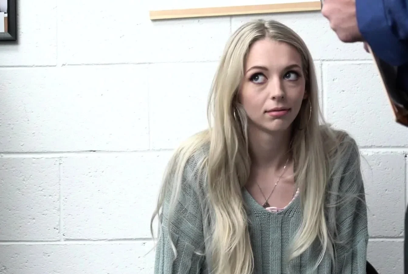 Amazing blonde teen fucked by a bad cop