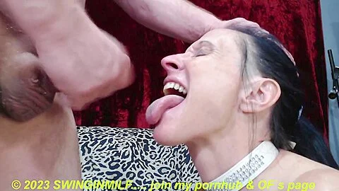Swinginmilf Aka Nikki Gets Spit Roasted And Gets A Nice Bukkake To End The Night After A Mmf