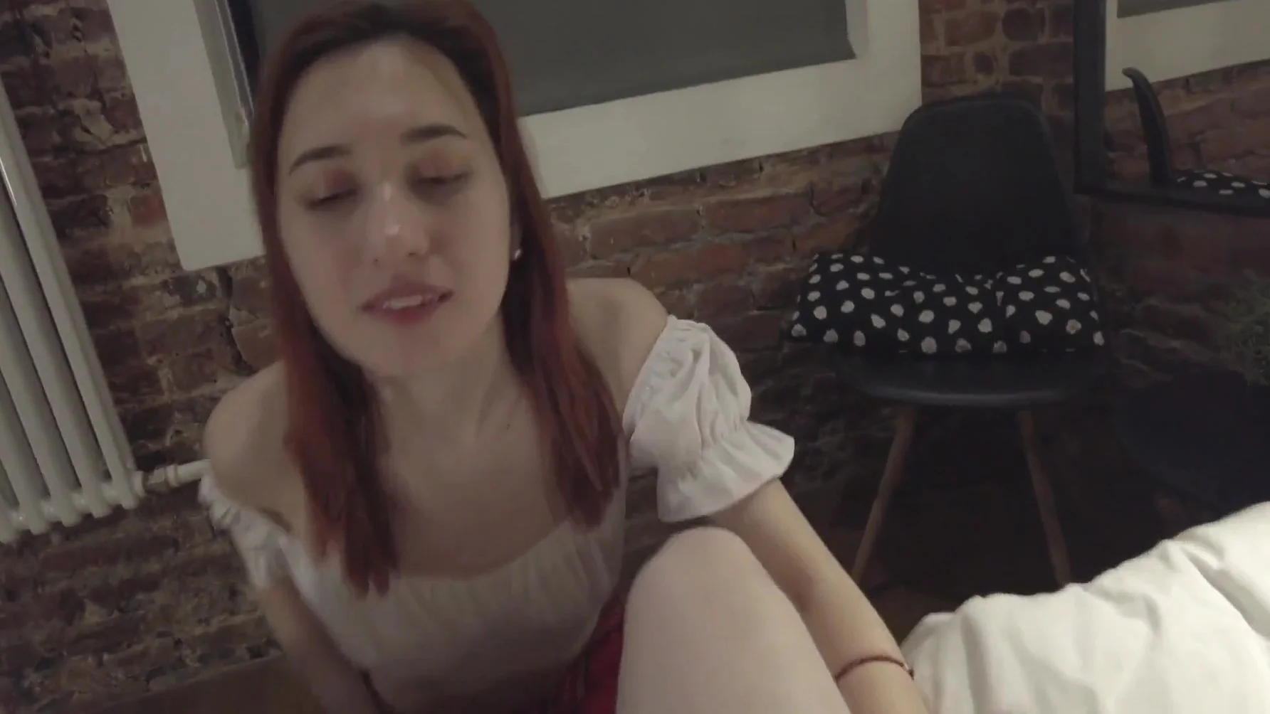 Hot College Babe Gets A Piece Of Dick