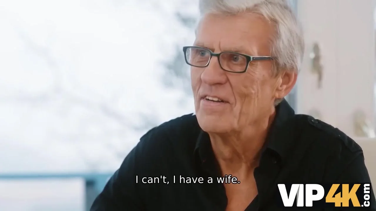 VIP4K. Grey-haired cuckold doesnt disturb his wife with big breasts from cheating