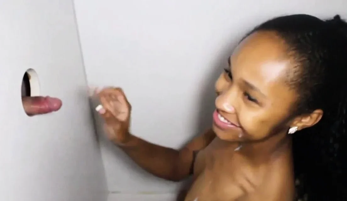 Hot ebony teen riding and sucking big cock