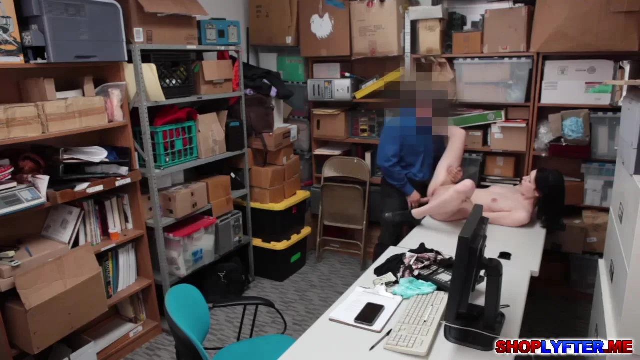 teen 18+ Shoplifter Fucked In The Office With Ivy Aura