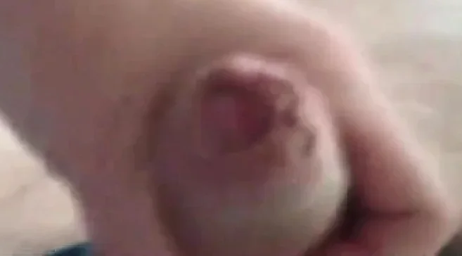 girl wanking a messy cum load from my uncut cock