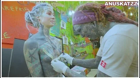 Tattoo Model Anuskatzz Gets Nipple Piercings While Anal Fuck Hardcore Extreme Rough Sex Bdsm Fetish