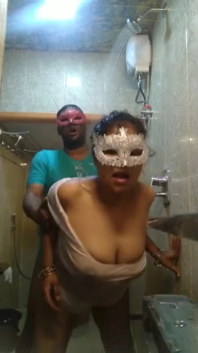 Picked Up Big Tit Indian Slut Fucked Hard From Behind in Shower