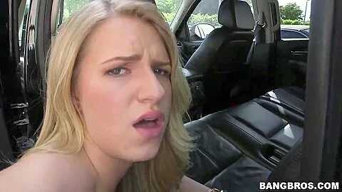 Dixie Belle gets banged very hard in a car