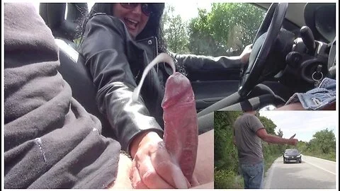 Alexandra Wett - Omg!!!! Stranger Cock Jerked Off In Public!