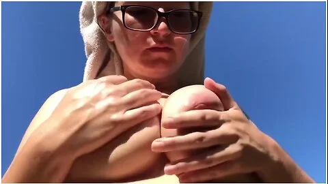 Amateur Milf Drinks Morning Coffee And Oils Her Nice Big Tits Areolas Nips