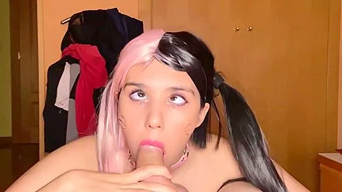 CUTE OTAKU/KAWAII Girl does the BEST AHEGAO Blowjob CUM MOUTH teen 18+ XXX POV